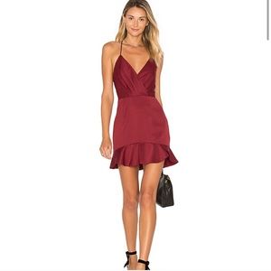 nbd lace up cocktail dress